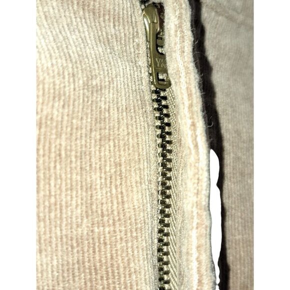 Y2K Chaps Womens 14 Khaki Corduroy Cottagecore Skirt Classic Fall/Winter Staple - Picture 3 of 10